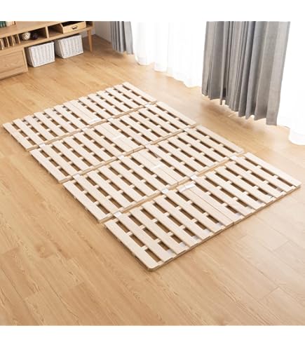 Amazon｜天然木桐 すのこベッド 4つ折り シングル｜ベッド